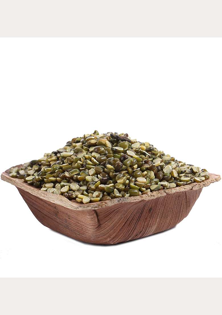 Just Organik - Organic Moong Split Chilka 1 Kg, 100% Organic | Moong Dal | Green Moong | Naturally Gluten Free | Rich In Protein | Hari Moong | Moon Chilka | Moong Dal Split - Indya