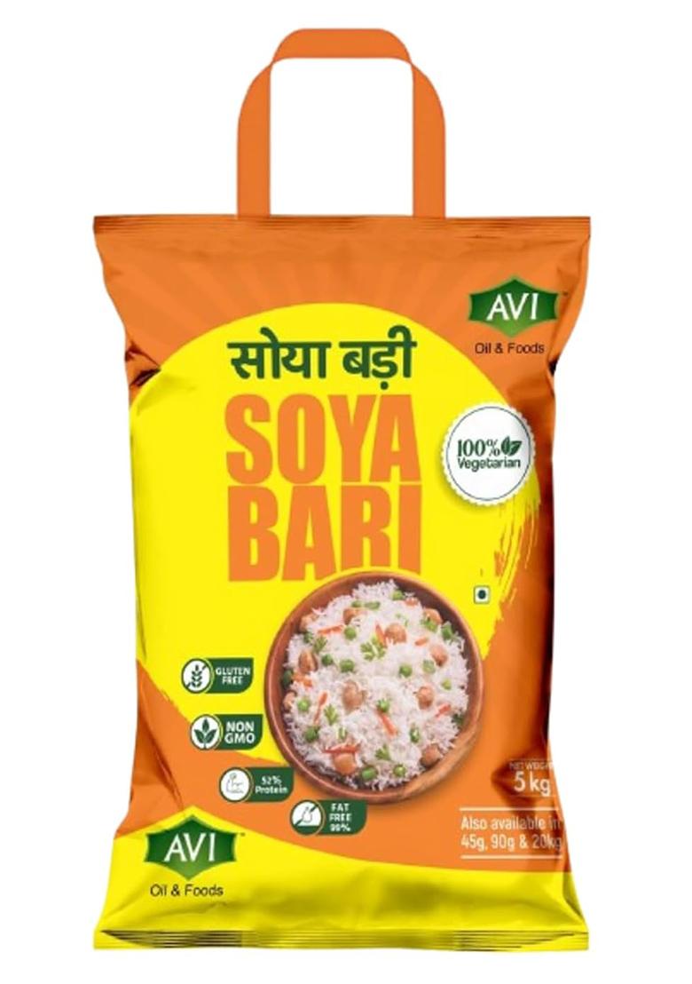 Avi Oils & Foods Protein Soya Chunks | 100% Veg Plant-Based Protein | Absorbs More Masala | Healthy Meat Substitute | Rich In Fiber & Nutrients | Ideal For Curry, Snacks & Salads (5Kg)