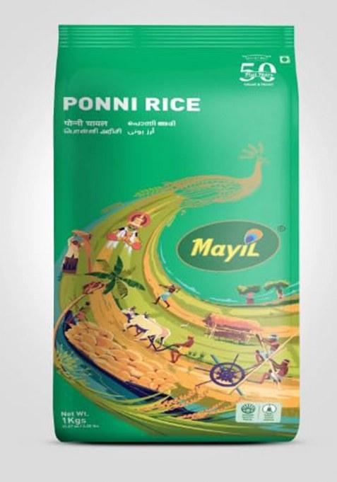 Mayil Ponni Rice 1 Kg | Everyday South Indian Cooking Rice