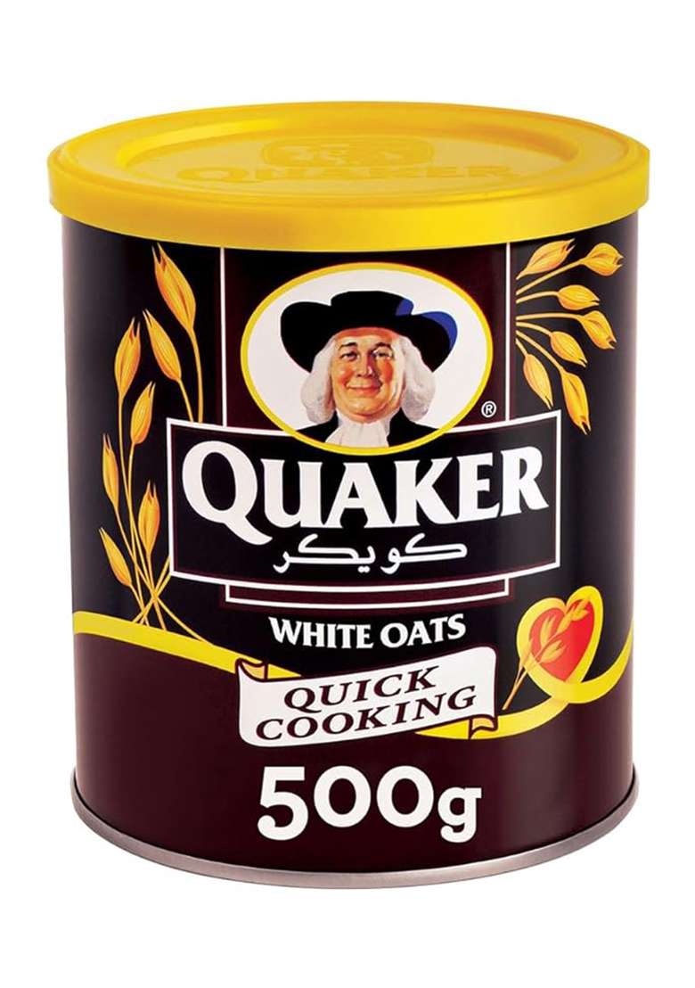 Quaker Quick Cooking White Oats Jar, 500 G - Indya