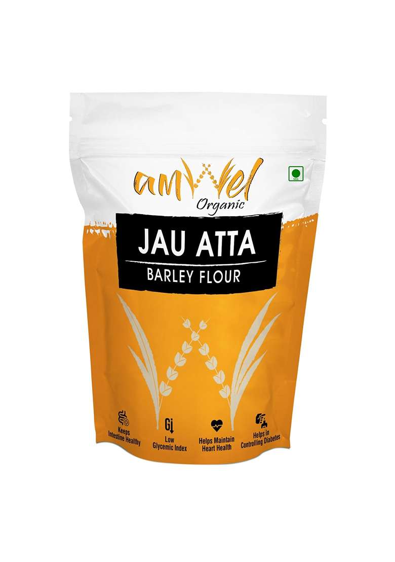 Amwel Organic Jau Atta Barley Flour 450G Jaun Ka Atta Rich In Dietary Fiber Good For Digestion Weight Loss Gut Health Vaccum Packed - Indya