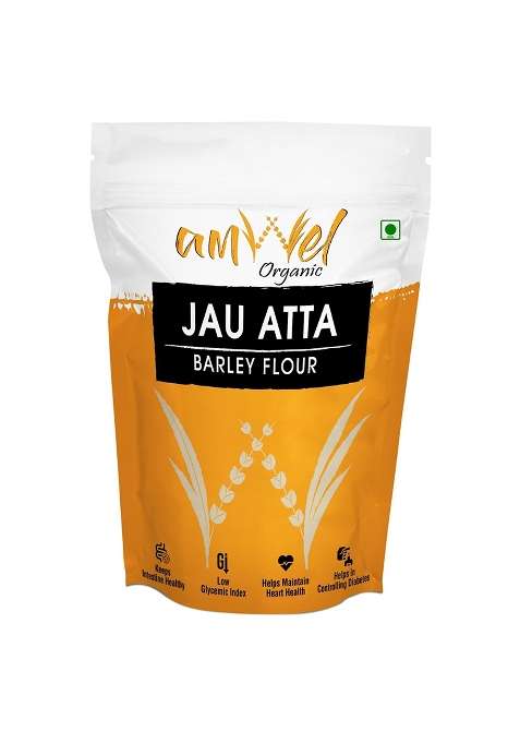 Amwel Organic Jau Atta Barley Flour 450G Jaun Ka Atta Rich In Dietary Fiber Good For Digestion Weight Loss Gut Health Vaccum Packed