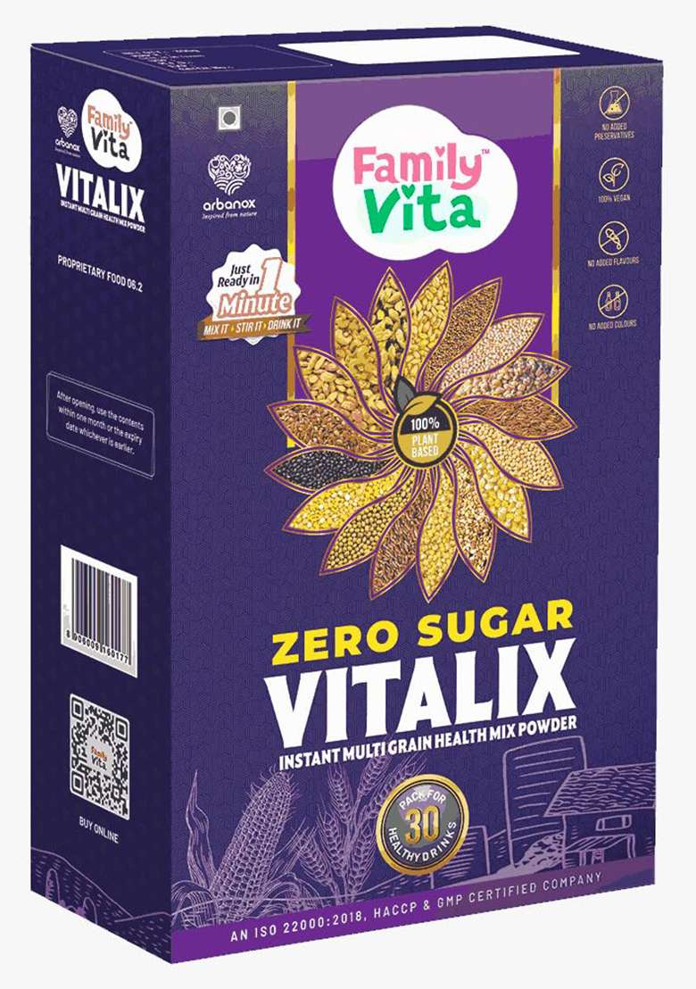 Arbanox Family Vita Vitalix Instant Multi Grain Health Mix Powder|17 Powerful Wellness Ingredients| Trusted By Millions|100% Natural| No Preservatives Or Added Sugar| Convenient & Nutritious| 300Gm - Indya