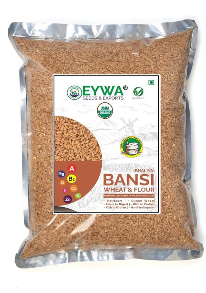 Organic Bansi Bhaliya Whole Wheat Grains (2 Kg) | Whole Grains For Eating And Cooking | |Bansi Bhaliya Daane | Produce Of India From Organic Farms | By Eywa