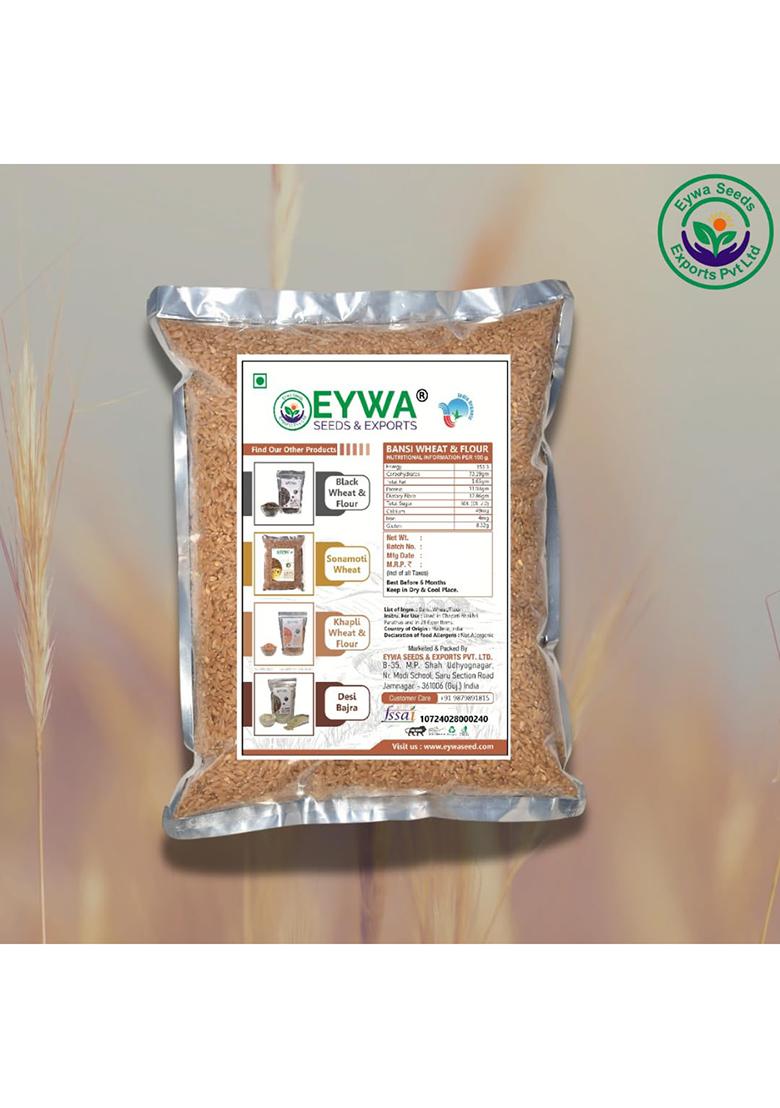 Organic Bansi Bhaliya Whole Wheat Grains (2 Kg) | Whole Grains For Eating And Cooking | |Bansi Bhaliya Daane | Produce Of India From Organic Farms | By Eywa