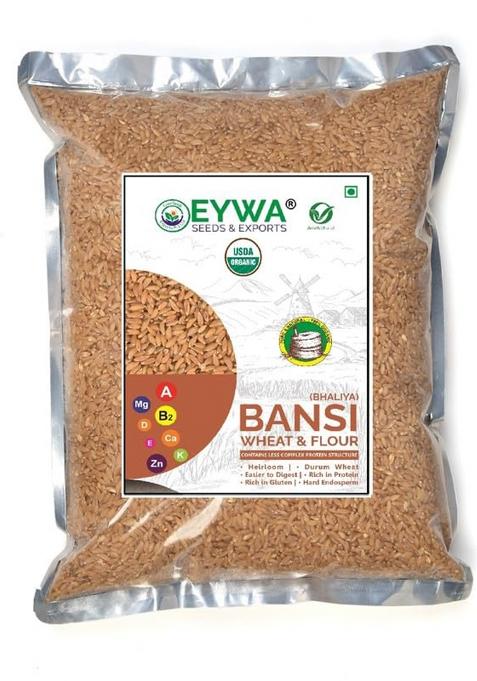 Organic Bansi Bhaliya Whole Wheat Grains (2 Kg) | Whole Grains For Eating And Cooking | |Bansi Bhaliya Daane | Produce Of India From Organic Farms | By Eywa