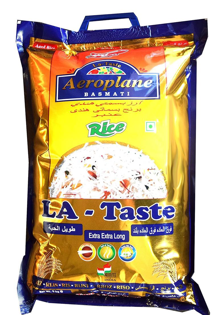 Aeroplane Premium La-Taste Biryani Basmati Rice | Perfectly Aged & Non-Sticky Basmati Rice With Rich Aromatic Rice | 5 Kg