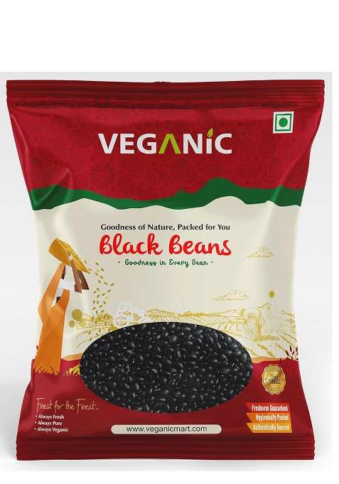 Veganic Himalayan Black Rajma | Kidney Beans | Kala Raajma | High Protein, Unpolished, Naturally Grown (800G)