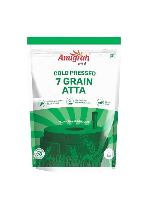 Anugrah Low-Gi 7 Grain Atta 1 Kg | Low Gi Multigrain Flour | High Fiber, Protein & Nutrient-Rich | Goodness Of Jowar, Ragi & Chana
