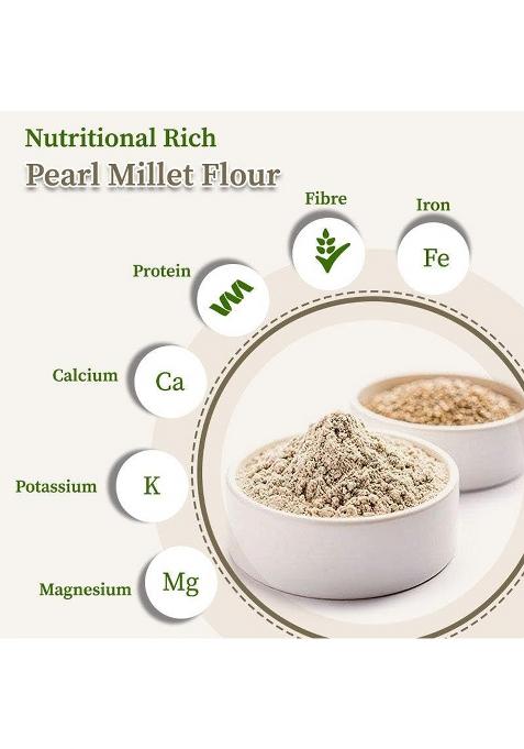 Valuableplus™ Bajra Ka Atta, Bajra Flour, 100% Bajra Millet Flour, Pearl Millet Atta, Natural & Gluten Free 2Kg