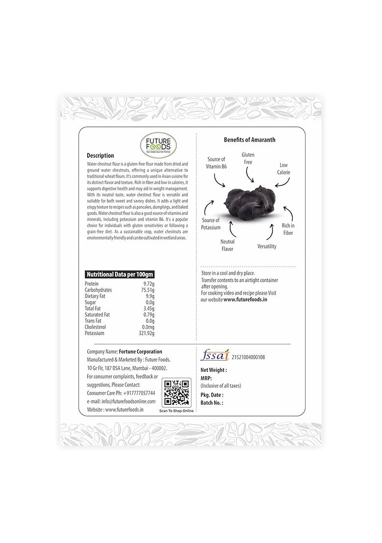 Future Foods Premium Organic Water Chestnut Flour 450G | Nutrient-Rich | Gluten-Free & Low Carb | Ideal For Baking & Cooking | Supports Digestion | Naturally Sweet & Versatile