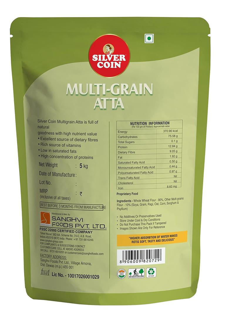 Silver Coin Multigrain Atta 5Kg