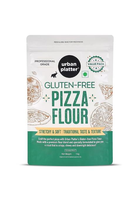 Urban Platter Gluten-Free Pizza Flour, 1Kg [Professional Grade | Made With Rice, Millets & Tapioca | Soft, Stretchy Dough For Crispy & Chewy Crust]