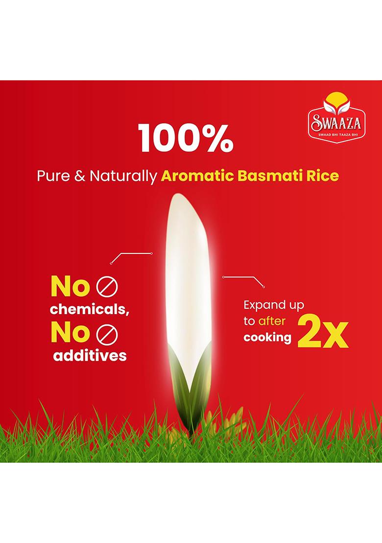 Swaaza Empire Basmati Rice 1 Kg – Premium Aged, Long Grain Basmati Rice, Elegant Long Grains, 7.80-7.90Mm Size, Mild Aroma – Versatile For Everyday Dishes And Perfect Biryani