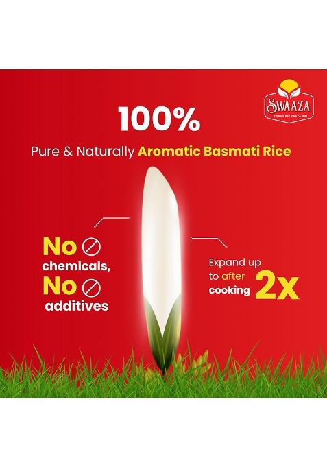 Swaaza Empire Basmati Rice 1 Kg – Premium Aged, Long Grain Basmati Rice, Elegant Long Grains, 7.80-7.90Mm Size, Mild Aroma – Versatile For Everyday Dishes And Perfect Biryani