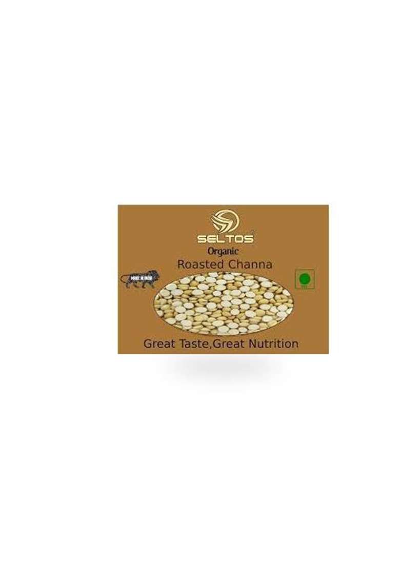 Seltos Organic Roasted Chana Dal | Roasted Bengal Gram Split Fresh | Bhuna Chana | Putnalu Pappu | Pottukadalai | 900G - Indya