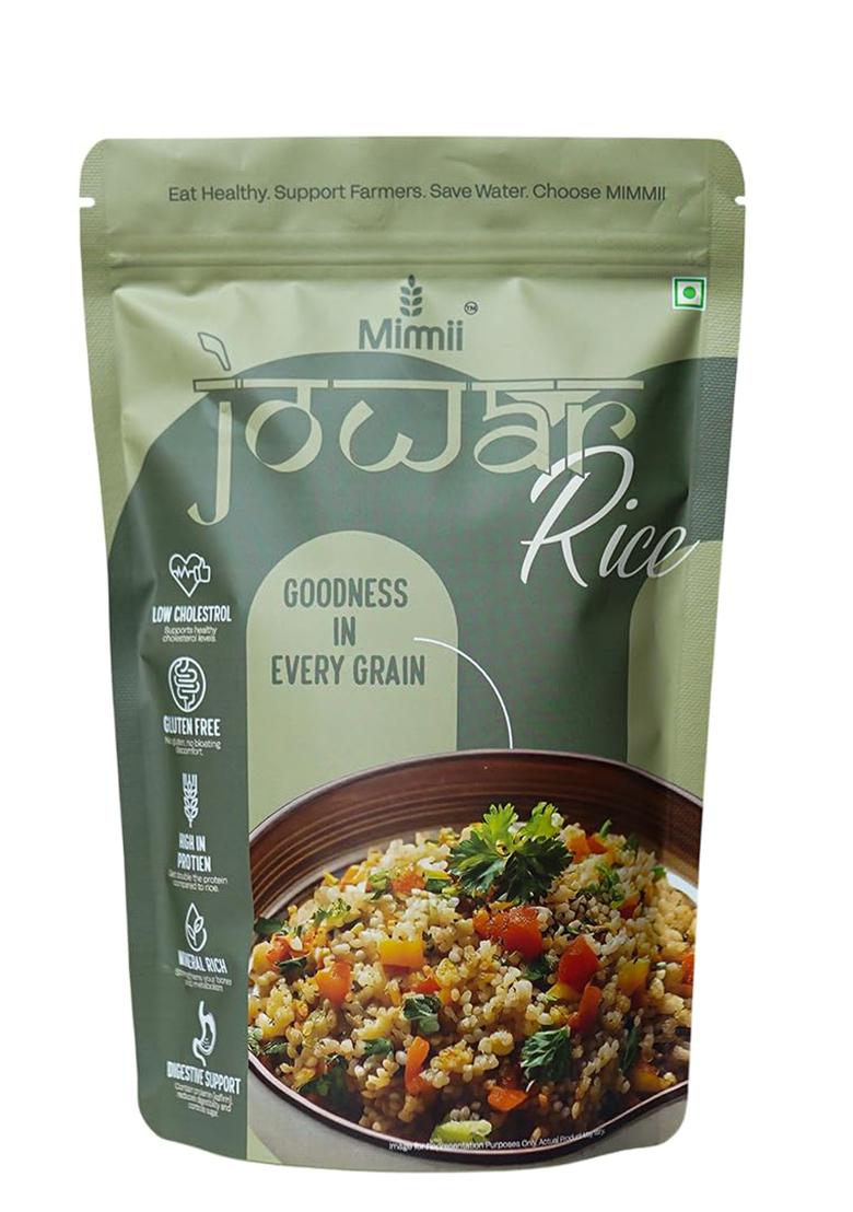 Mimmii Jowar Millet Rice – 500G | Gluten-Free, Low Gi Whole Grain | Easy-To-Cook Alternative To White Rice | Packed For Freshness & Daily Use
