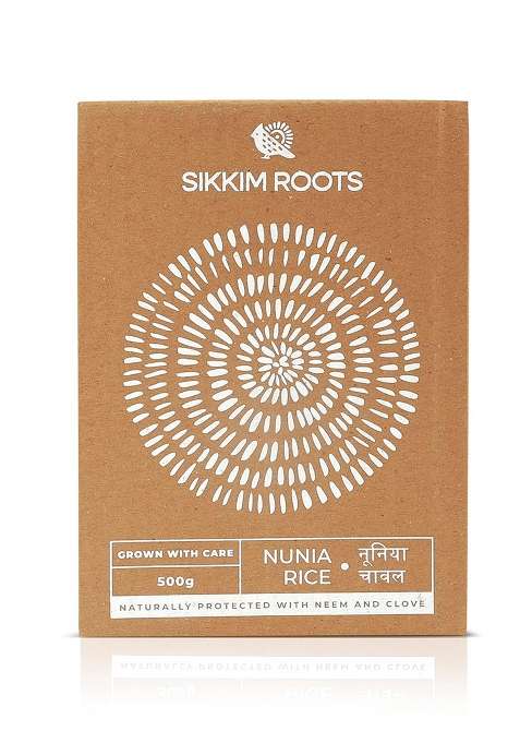 Sikkim Roots Organic Nunia Rice 500G | Chemical-Free, High-Fiber & Aromatic Rice | Gluten-Free & Naturally Grown Pack Of 1