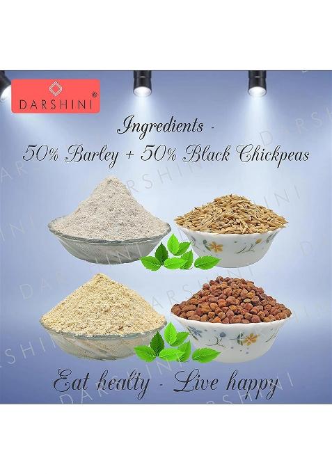 Darshini Jau-Chana Atta (Barley- Black Chickpeas Flour) , 900 Grams (Pack Of 1)