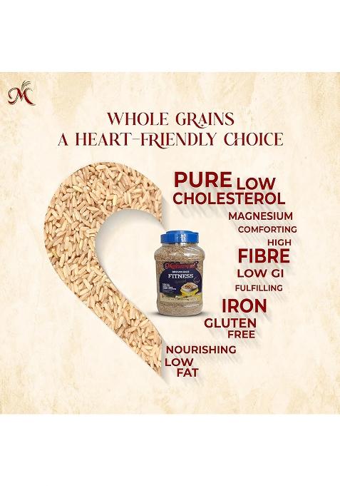 Maharani Brown Basmati Rice 2Kg (Pack Of 2, 1Kg Each) | Fitness Special (Full Grain) | High Fiber | Aromatic Whole Grain Rice | Naturally Low Gi | Perfect For Daily Fitness Meals