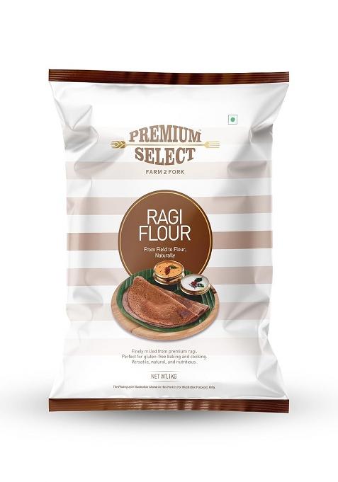 Premium Select Ragi Flour, 500G | 100% Natural Finger Millet Atta | Kelvaragu Flour | Nachni Atta| Gluten-Free & Additive-Free | High In Fiber, Calcium & Iron | Ideal For Dosas, Rotis & Baking