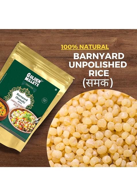 Golden Millets Unpolished Barnyard Millet 1 Kg Chemical Free Natural Samak Rice With High Fiber Protein, Nutrients & Vitamins Ideal For Fasting No Added Preservatives