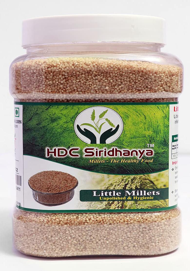 Hdc Siridhanya Unpolished And Organic Natural Grains Little Millets (900G Per Pack) Pack Of 1 From South India