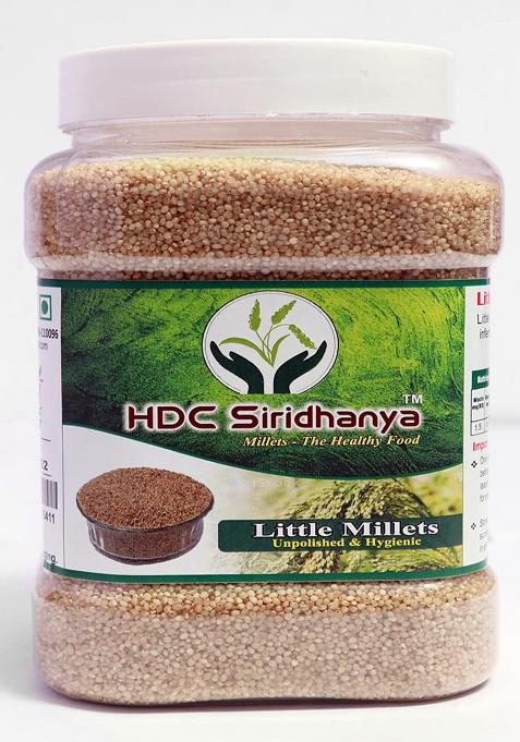 Hdc Siridhanya Unpolished And Organic Natural Grains Little Millets (900G Per Pack) Pack Of 1 From South India