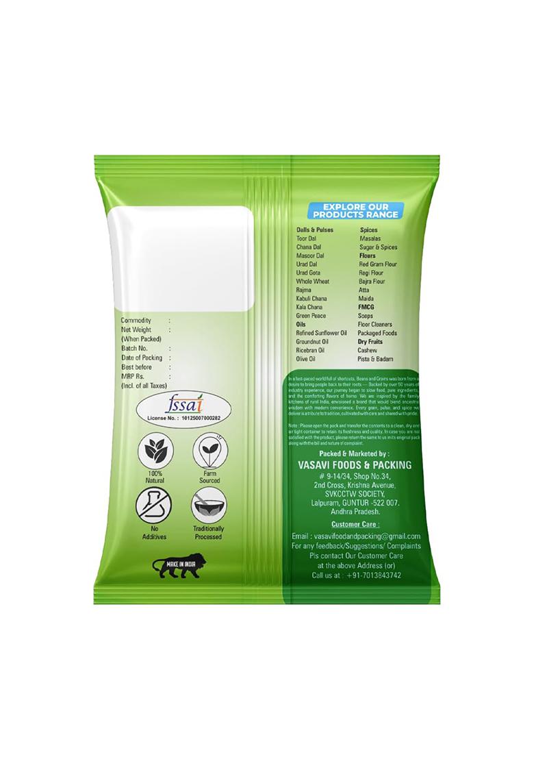 Beans & Grains Premium Green Peas (Dry Hara Matar) | Protein & Fiber-Rich Pulses | 100% Natural & Unpolished | 1Kg | Pack Of