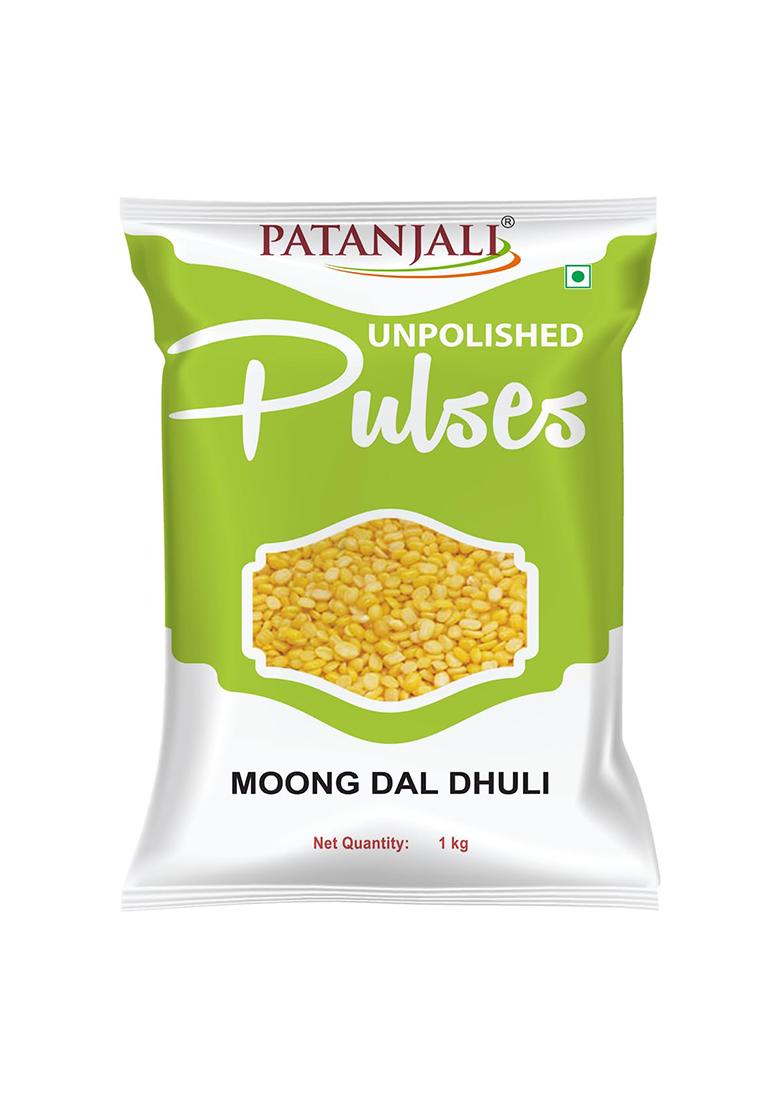 Patanjali Moong Dal Dhuli Unpolished 1Kg, Nutrient Rich, And Natural Tasty Flavour Healthier Choice For Protein-Packed Meals