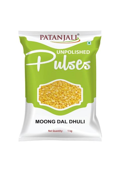 Patanjali Moong Dal Dhuli Unpolished 1Kg, Nutrient Rich, And Natural Tasty Flavour Healthier Choice For Protein-Packed Meals