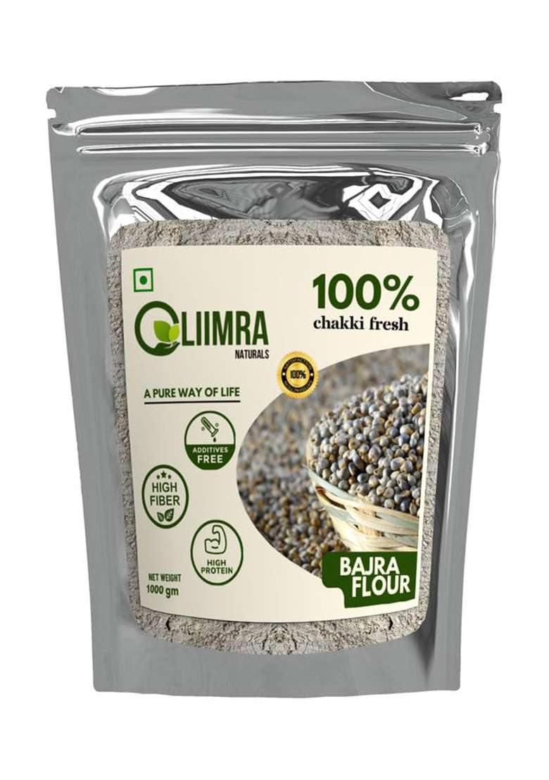 Liimra Naturals Pearl Millet Bajra Flour 250 Gm - High Fiber, Protein-Packed, Low Gi, Gluten-Free, Mineral Rich, 100% Chakki Fresh Flour - Indya
