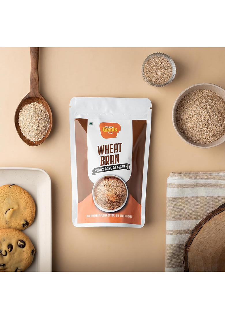 Tasty Giants Wheat Bran 1Kg|Atta Choker|High Fiber|Source Of Iron|Helps Reduce Cholesterol & Weight Control|Good Digestive Health|Diabetic Friendly