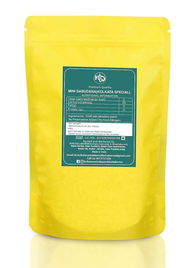 Kvd Collection Bangla Whole Sabudana - 250G | Tapioca | Sago (Small Pearls) - Indya