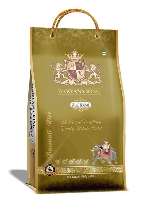 Haryana King Pulao Basmati Rice – 5Kg | Long Grain | Naturally Aromatic & Quick Cooking | Ideal For Veg & Peas Pulao, Fried Rice & Everyday Dishes | Non-Sticky