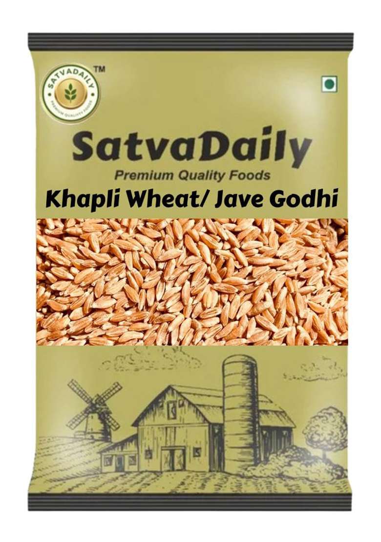 Satvadaily Khapli Wheat Jave Godhi 400G | Samba Whole Emmer Wheat | Java Godhuma - Indya
