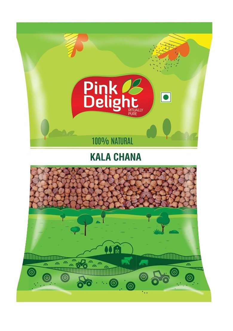 Pink Delight Premium Brown Chana | Kala Chana | 100% Dry And Unpolished | For Healthy Breakfast | 500 Gm Pack - Indya