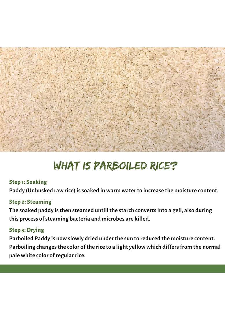 Jeerakathi Rice 1800G | Parboiled & Husking Rice | From West Bengal | 50% Less Carb | No Additives (1800 G) - Indya