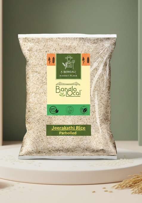 Jeerakathi Rice 1800G | Parboiled & Husking Rice | From West Bengal | 50% Less Carb | No Additives (1800 G)