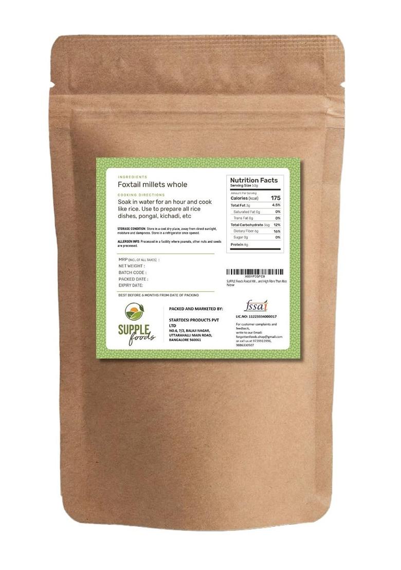 Supple Foods Foxtail Millets Grain 1.6Kg