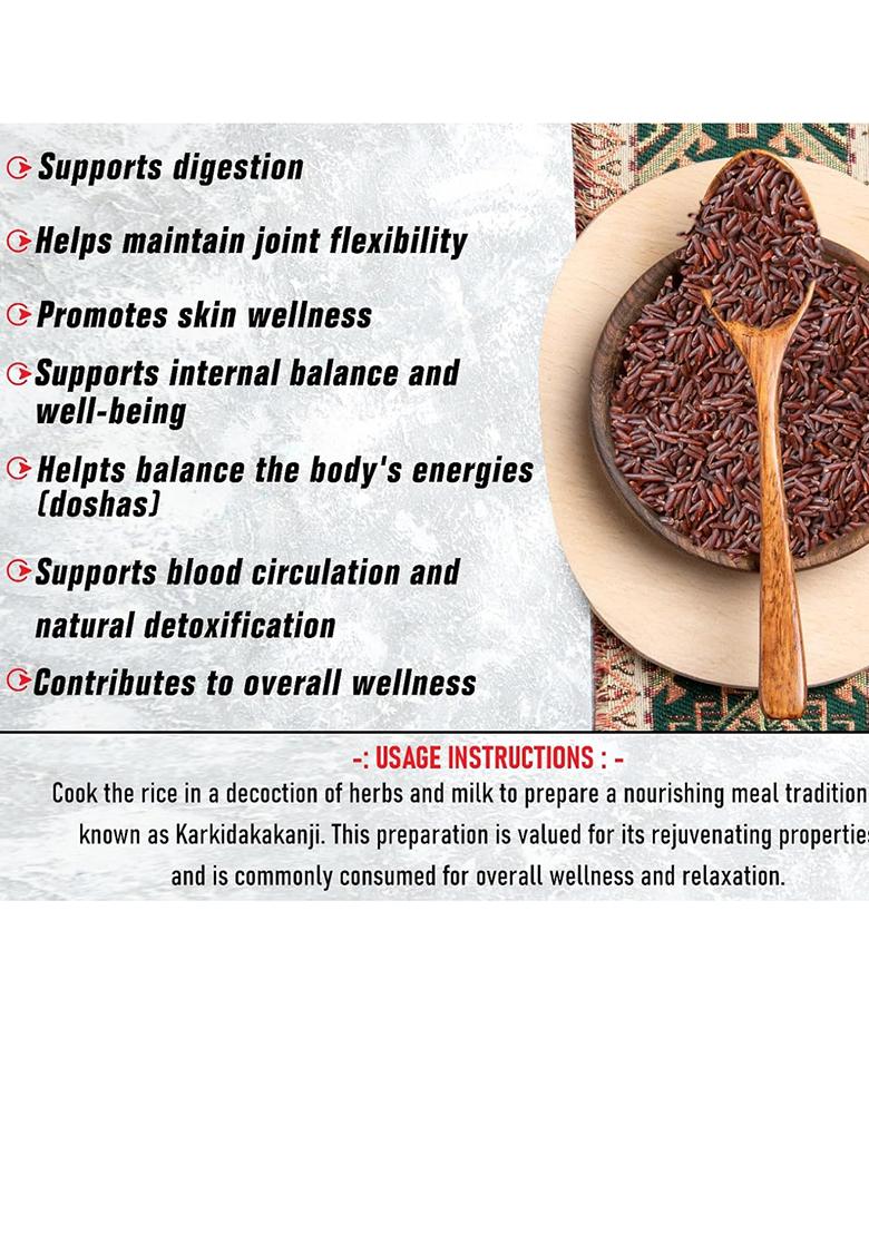 Aranyaka Navara Red Rice | 1000G | (Raw, Unpolished, Medium Grain) | Diabetic Friendly | Red Rice |