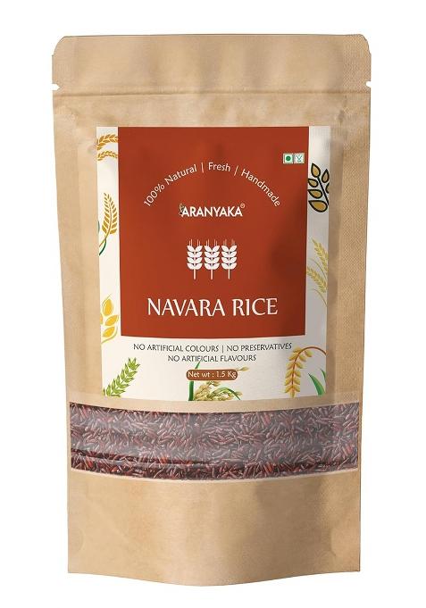 Aranyaka Navara Red Rice | 1000G | (Raw, Unpolished, Medium Grain) | Diabetic Friendly | Red Rice |