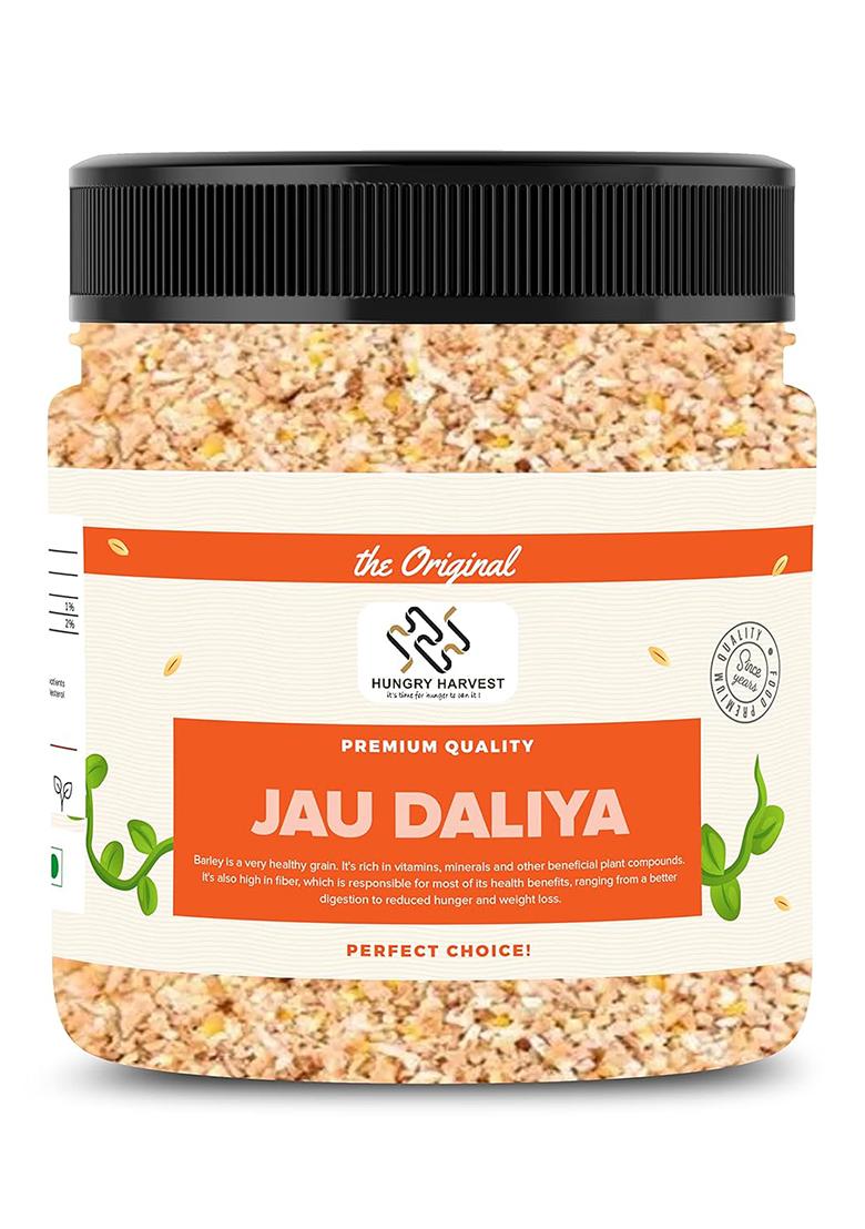Hungry Harvest Organic & Pure Jau Dalia| Barley Daliya| Healthy Grains | Healthy And Tasty Cereal For Breakfast | Diet Food For Weight Loss| (300 Grams (Pack Of 1 Of 300 Grams))