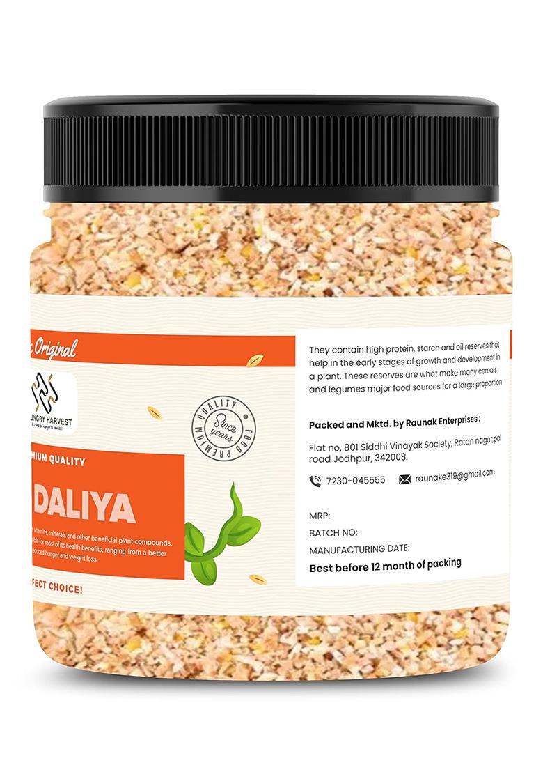 Hungry Harvest Organic & Pure Jau Dalia| Barley Daliya| Healthy Grains | Healthy And Tasty Cereal For Breakfast | Diet Food For Weight Loss| (300 Grams (Pack Of 1 Of 300 Grams))