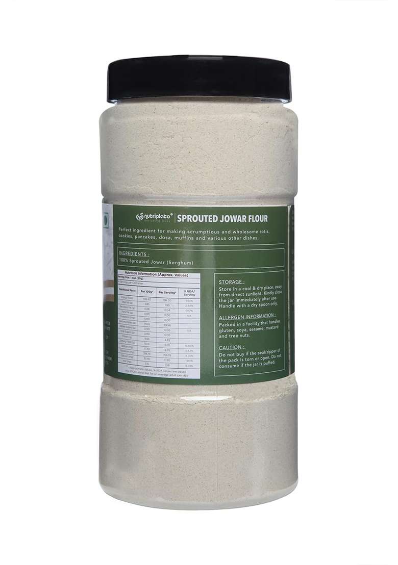 Nutriplato-Enriching Lives Sprouted Jowar Flour, 700G - Indya