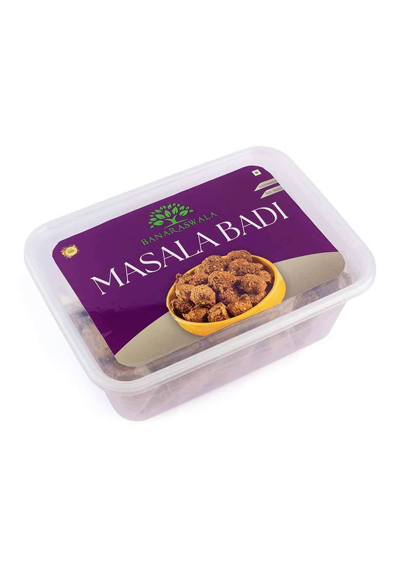 Banaraswala Masala Badi | Made With Premium Urad Dal & Spices | Handmade & Sun-Dried | No Preservatives | 400G - Indya
