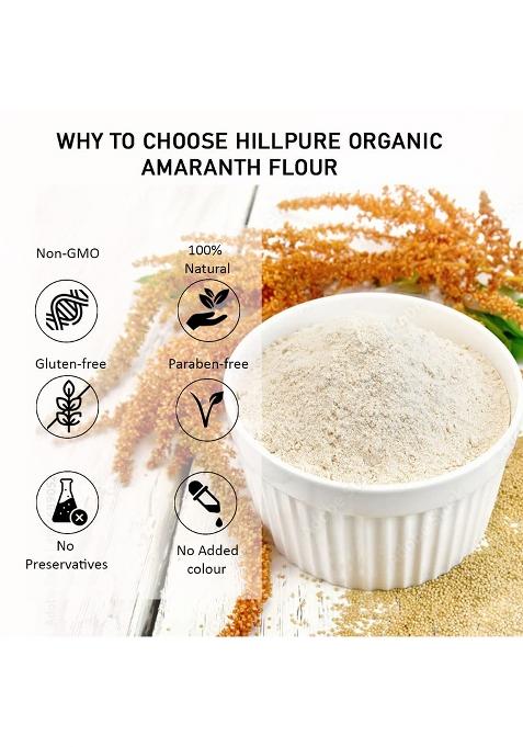 Hillpure Organic Amaranth Flour | Rajgira Atta | Healthy High Protein Gluten Free Atta | 1 Kg…