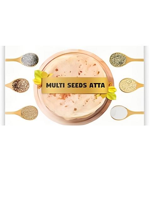 Arivu Foods Multi Seed Atta Whole Ground Flax,Sunflower,Melon,Pumpkin Seeds,Flour/Powder Or Atta, Rich In Fibre All Seeds Mix Flour Rich In Fiber,Protein,Calcium Diet Food Rich 1Kg