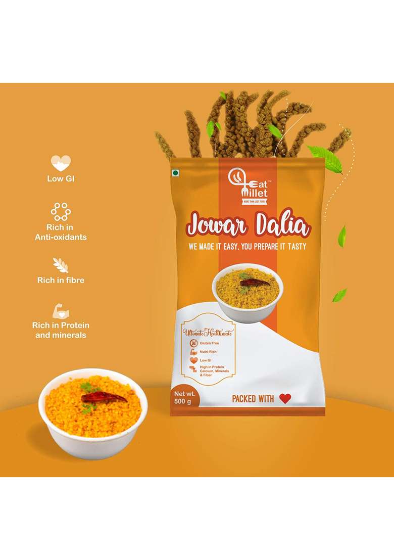Eat Millet Jowar Dalia 500G (Pk Of 3) - Indya