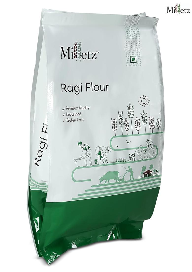 Organic Ragi Millet Flour | Ragi Atta | Finger Millet Flour | Gluten-Free, Pesticides Free, Chemical Free, Non Gmo